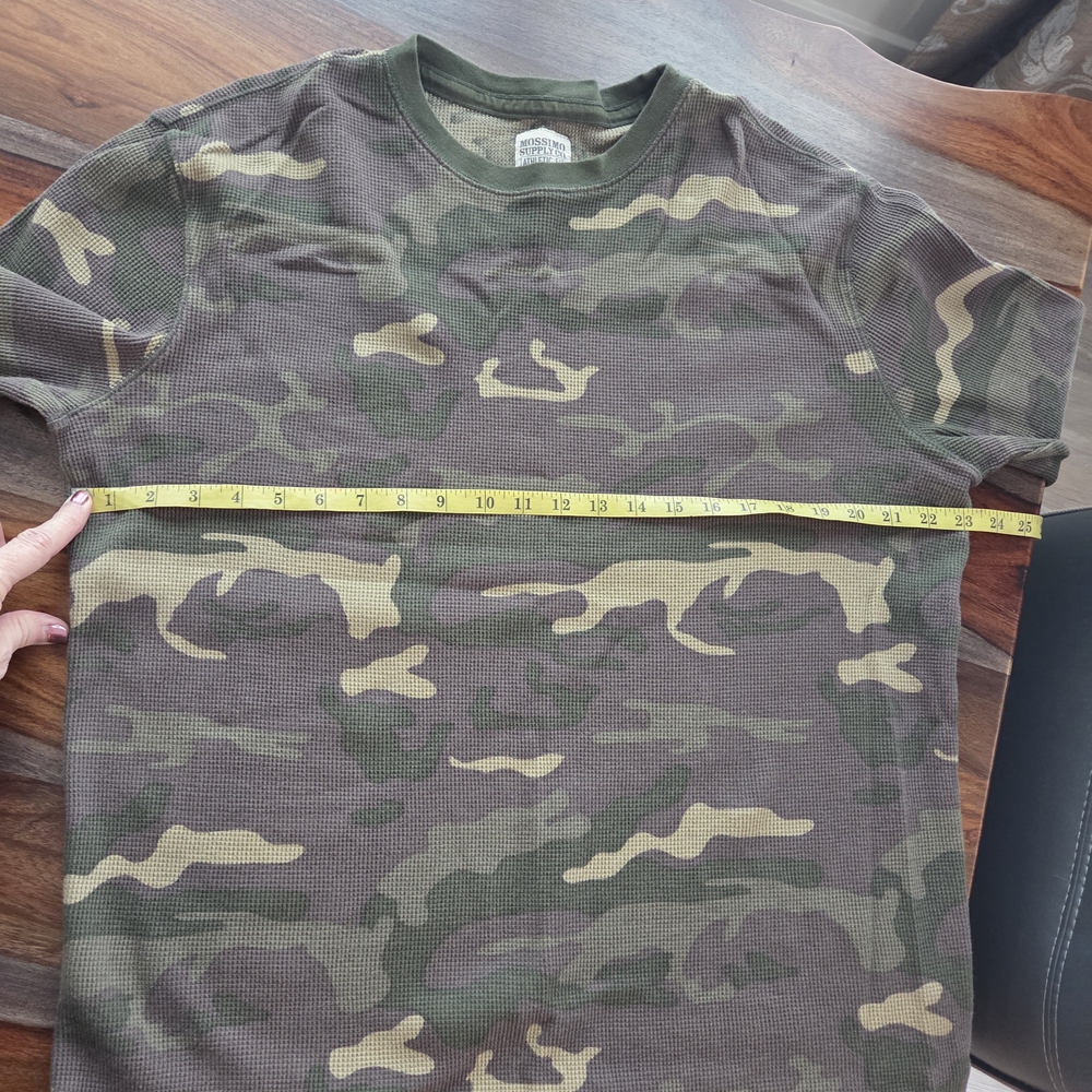 Camo Thermal XL Mossimo Supply Co. Athletic Fit Green Tan Brown - Picture 4 of 5